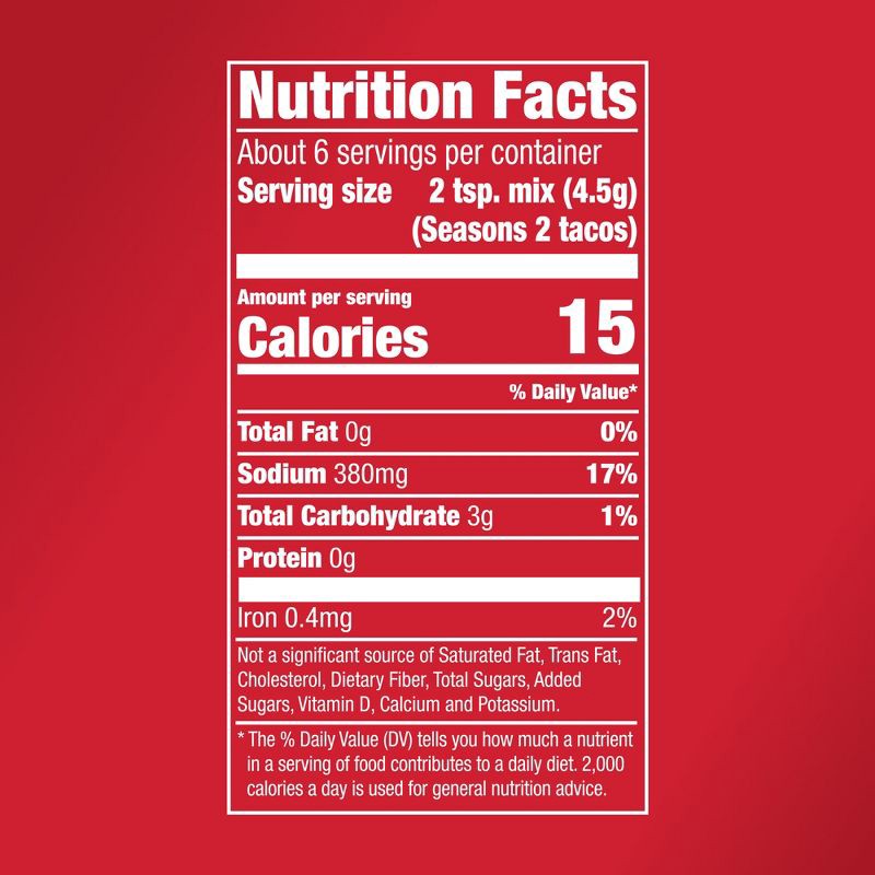 slide 8 of 20, McCormick Original Taco Seasoning Mix -1oz, 1 oz