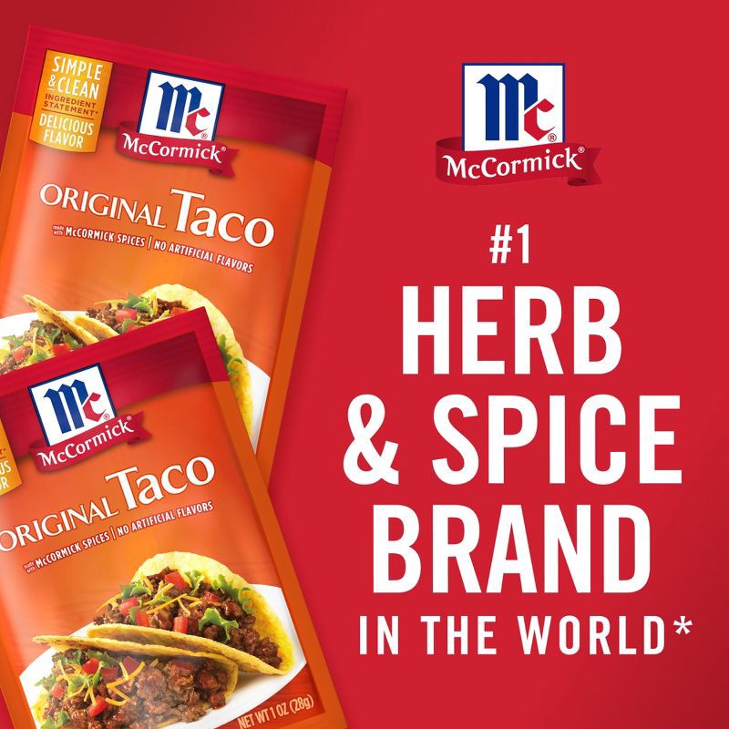 slide 9 of 20, McCormick Original Taco Seasoning Mix -1oz, 1 oz