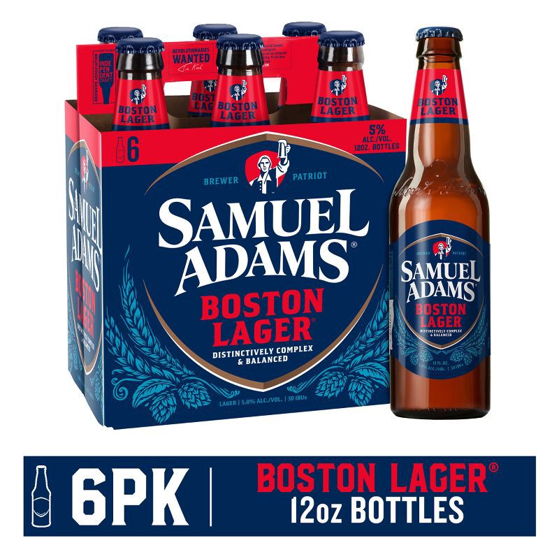 slide 3 of 9, Samuel Adams Boston Lager Beer - 6pk/12 fl oz Bottles, 6 ct; 12 fl oz