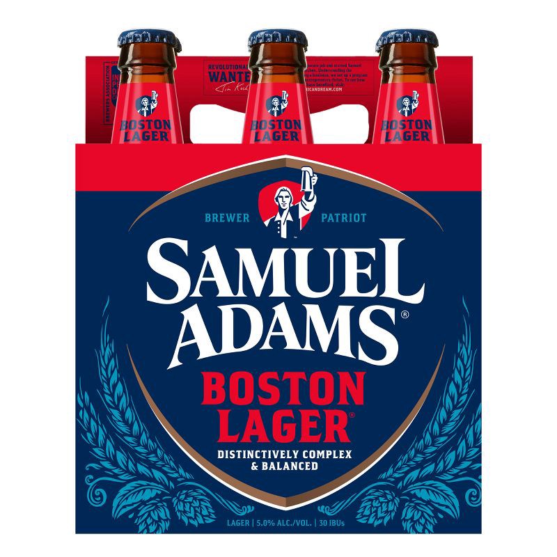 slide 4 of 9, Samuel Adams Boston Lager Beer - 6pk/12 fl oz Bottles, 6 ct; 12 fl oz