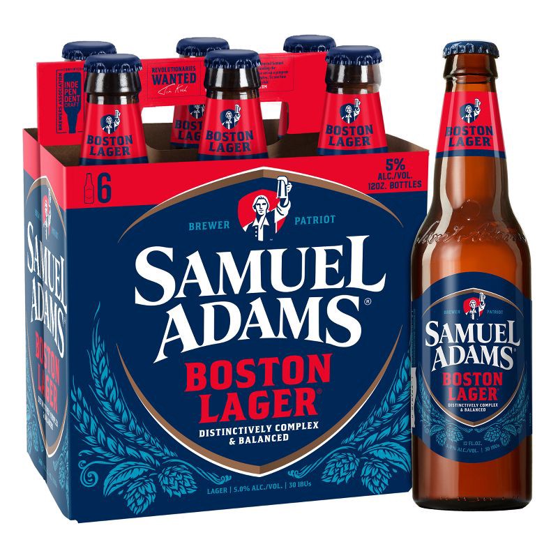 slide 1 of 9, Samuel Adams Boston Lager Beer - 6pk/12 fl oz Bottles, 6 ct; 12 fl oz