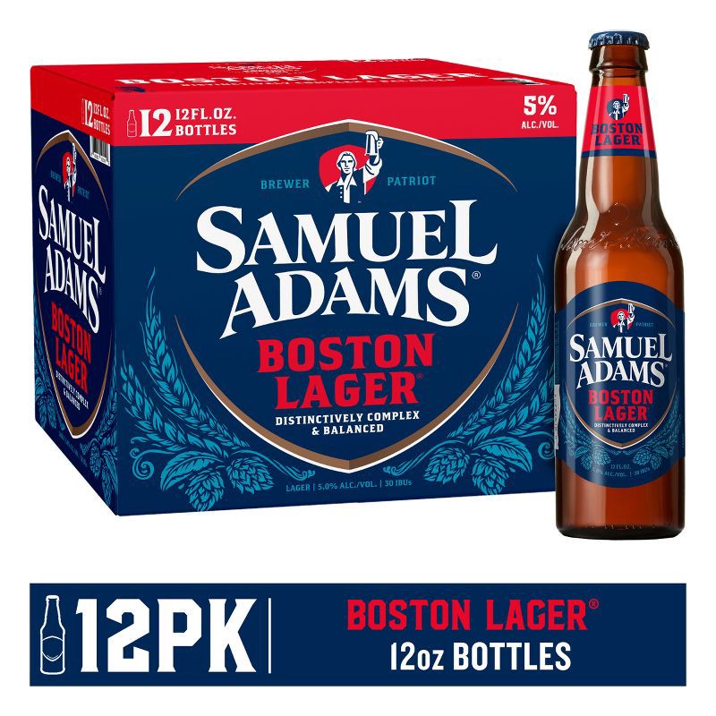 slide 3 of 9, Samuel Adams Boston Lager Beer - 12pk/12 fl oz Bottles, 12 ct; 12 fl oz