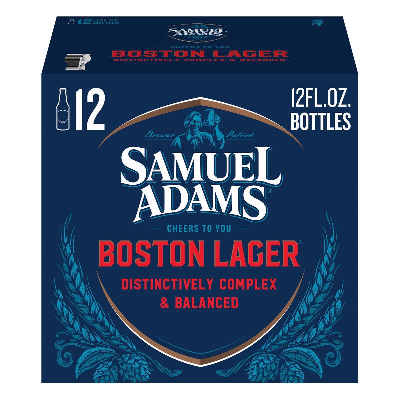 slide 9 of 9, Samuel Adams Boston Lager Beer - 12pk/12 fl oz Bottles, 12 ct; 12 fl oz