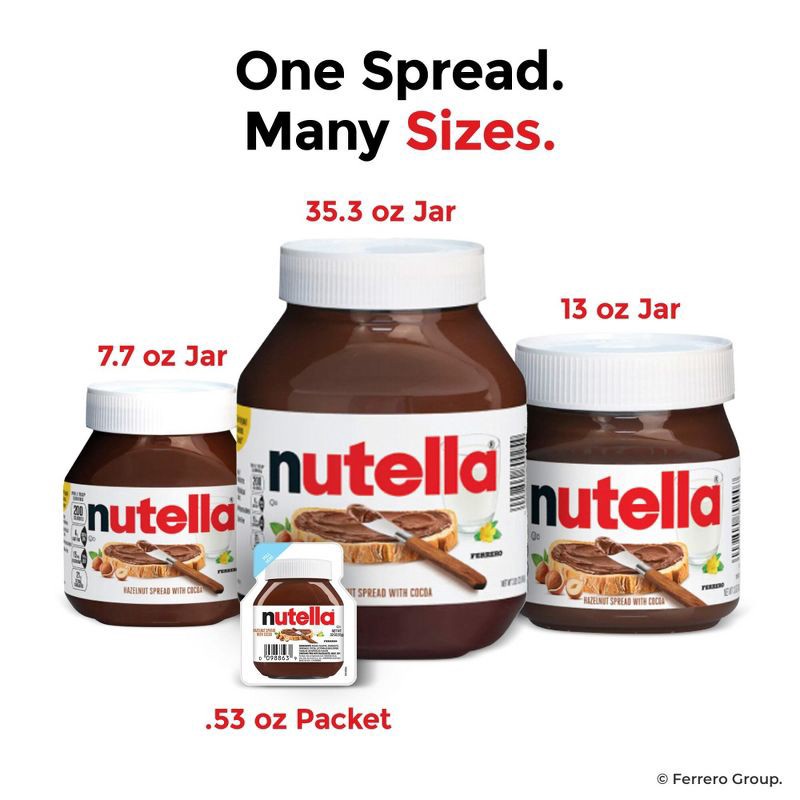 slide 7 of 8, Nutella Chocolate Hazelnut Spread - 13oz, 13 oz