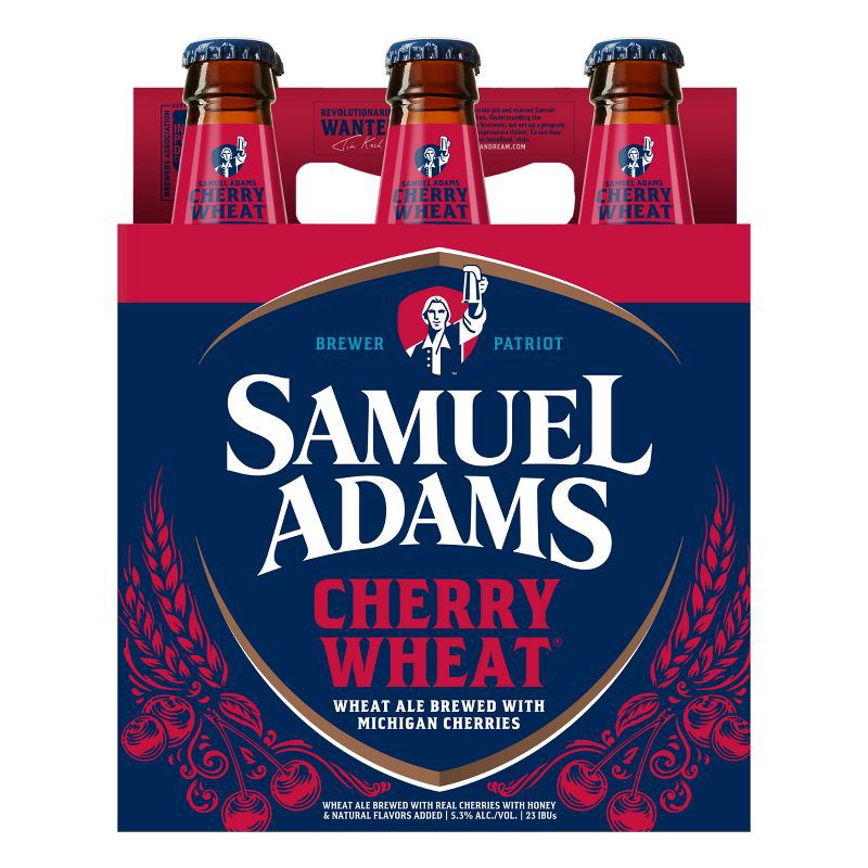 slide 4 of 6, Samuel Adams Cherry Wheat Beer - 6pk/12 fl oz Bottles, 6 ct; 12 fl oz