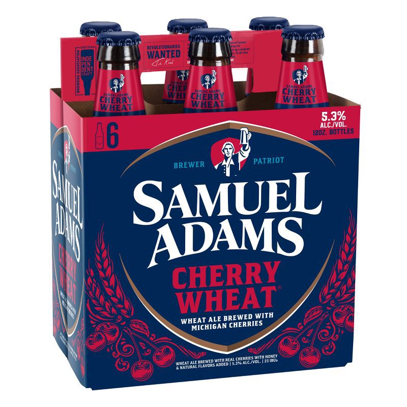 slide 5 of 6, Samuel Adams Cherry Wheat Beer - 6pk/12 fl oz Bottles, 6 ct; 12 fl oz