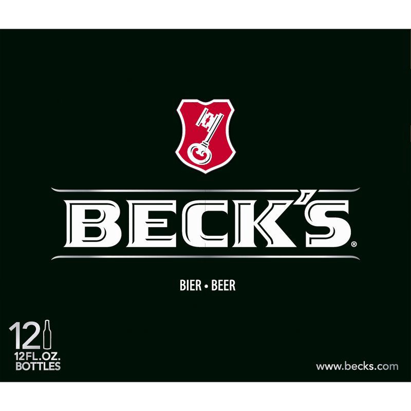 slide 4 of 7, Beck's Beer - 12pk/12 fl oz Bottles, 12 ct; 12 fl oz