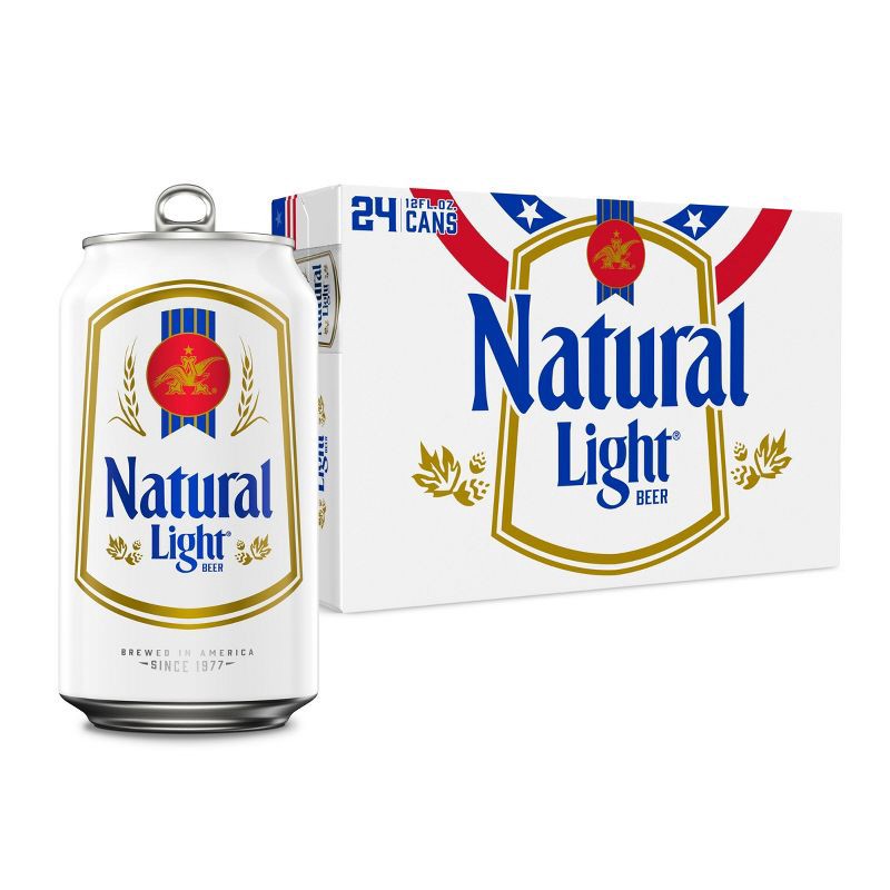 slide 1 of 11, Natural Light Beer - 24pk/12 fl oz Cans, 24 ct; 12 fl oz