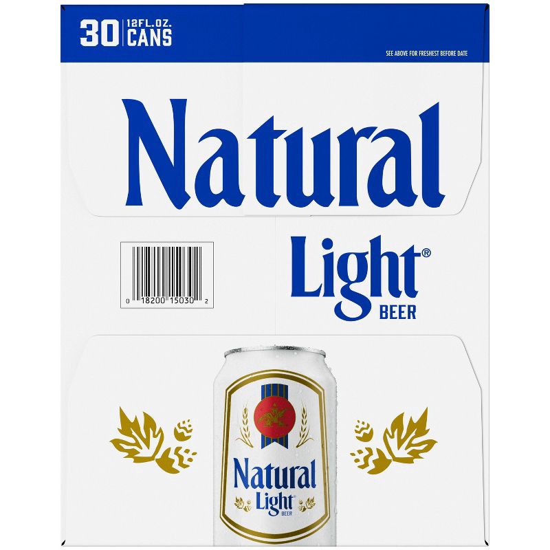 slide 8 of 10, Natural Light Beer - 30pk/12 fl oz Cans, 30 ct; 12 fl oz