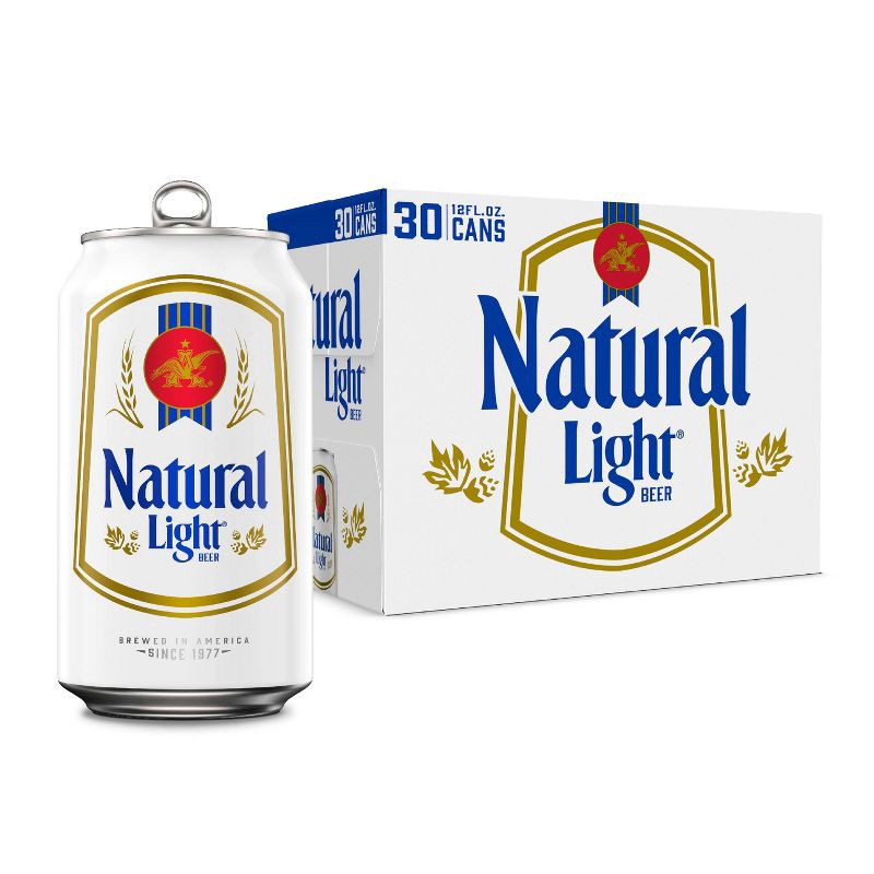 slide 1 of 10, Natural Light Beer - 30pk/12 fl oz Cans, 30 ct; 12 fl oz