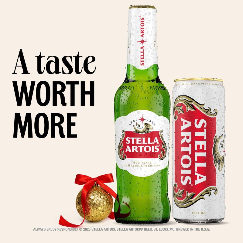slide 7 of 7, Stella Artois Premium Lager Beer - 12pk/11.2 fl oz Bottles, 12 ct, 11.2 fl oz