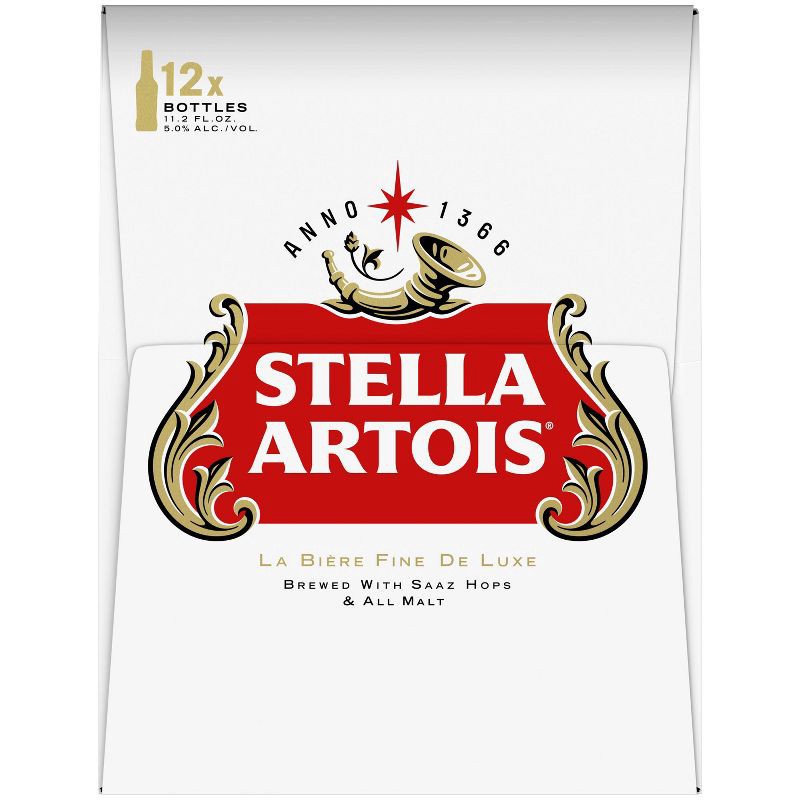 slide 8 of 12, Stella Artois Belgian Beer - 12pk/11.2 fl oz Bottles, 12 ct, 11.2 fl oz