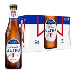 Michelob ULTRA Superior Light American Lager Beer - 18pk/12 fl oz Bottles