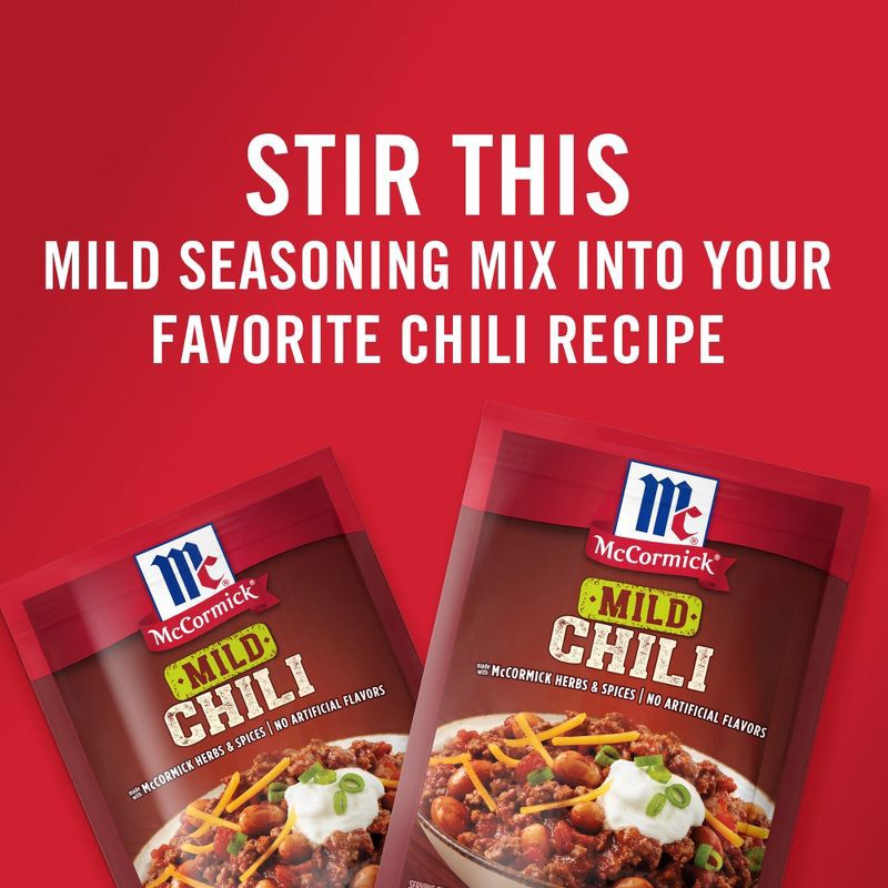 slide 4 of 18, McCormick Mild Chili Seasoning Mix - 1.25oz, 1.25 oz