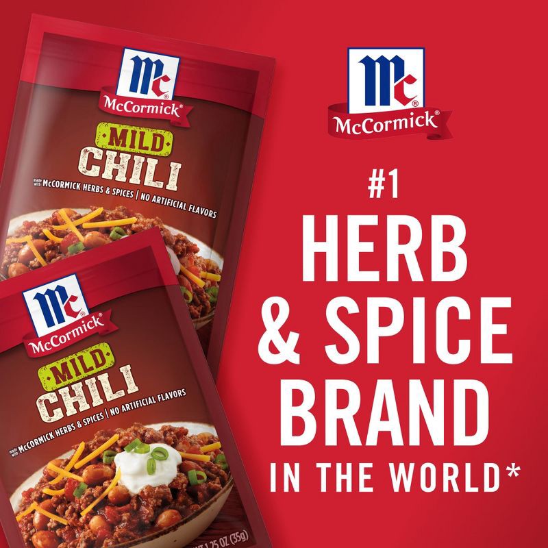 slide 8 of 18, McCormick Mild Chili Seasoning Mix - 1.25oz, 1.25 oz