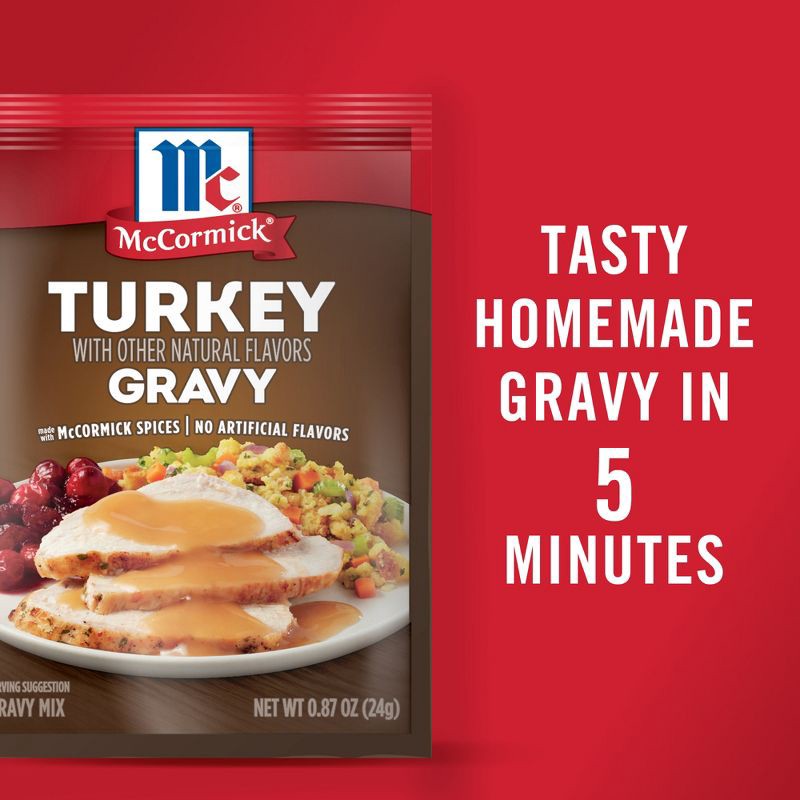 slide 12 of 22, McCormick Turkey Gravy Seasoning Mix - 0.87 oz, 0.87 oz