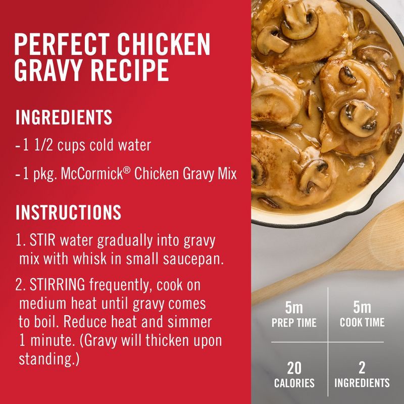 slide 6 of 19, McCormick Chicken Gravy Mix - 0.87oz, 0.87 oz