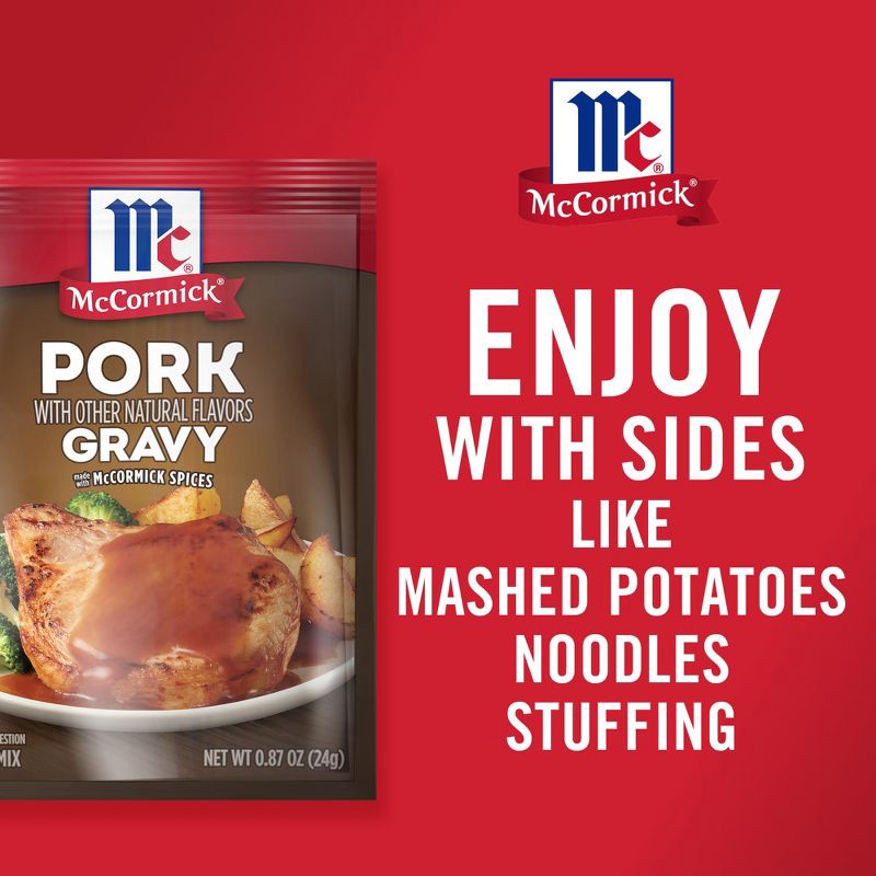 slide 5 of 21, McCormick Pork Gravy Seasoning Mix - 0.87 oz, 0.87 oz