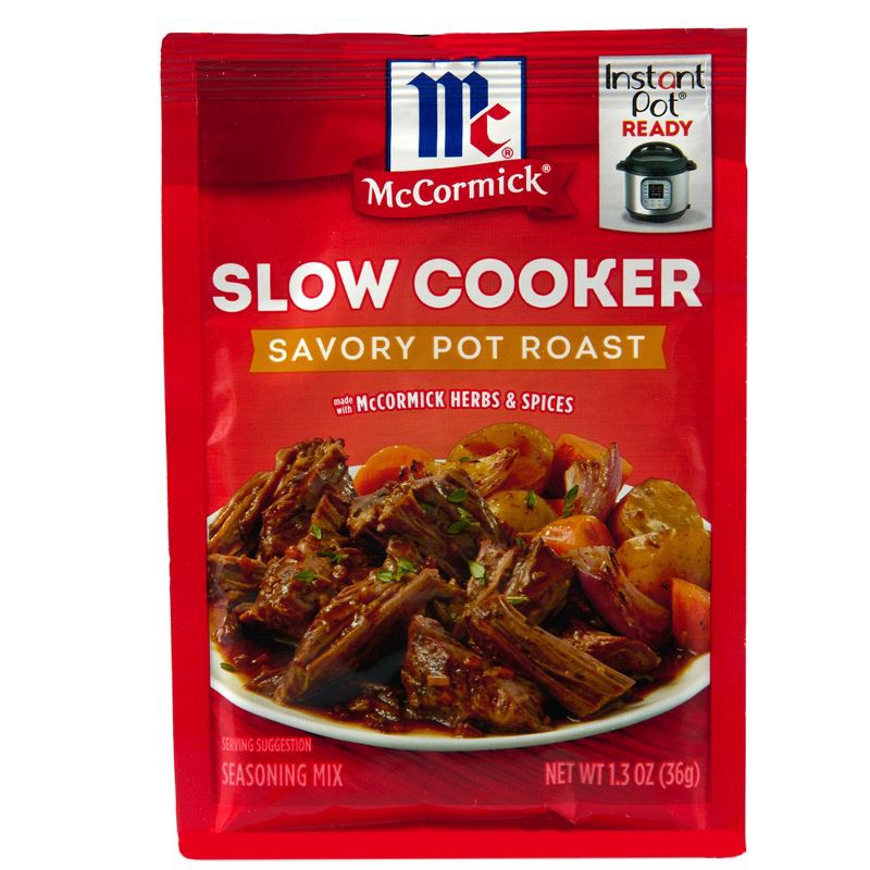 slide 1 of 11, McCormick Slow Cooker Savory Pot Roast Seasoning Mix - 1.3 oz, 1.3 oz