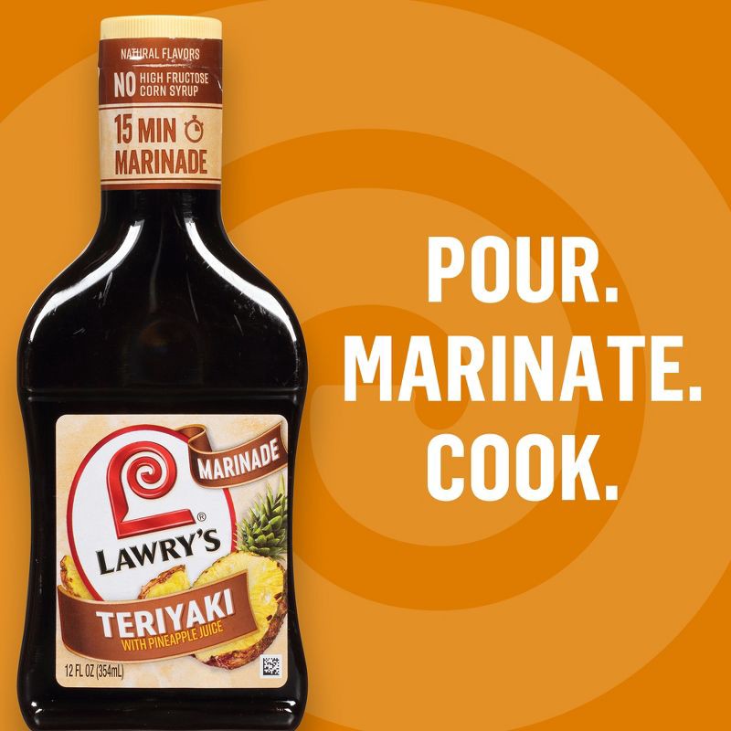 slide 16 of 22, Lawry's Teriyaki With Pineapple Juice Marinade - 12 fl oz, 12 fl oz