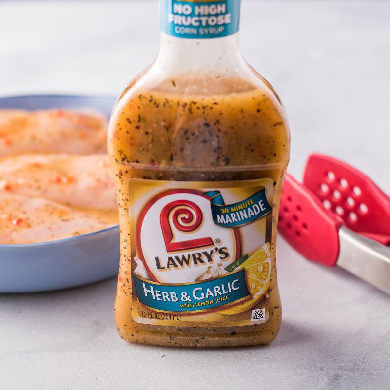 slide 2 of 9, Lawry's Herb & Garlic With Lemon Marinade - 12 fl oz, 12 fl oz