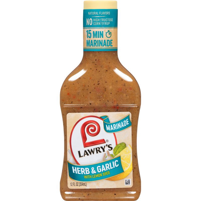 slide 7 of 9, Lawry's Herb & Garlic With Lemon Marinade - 12 fl oz, 12 fl oz