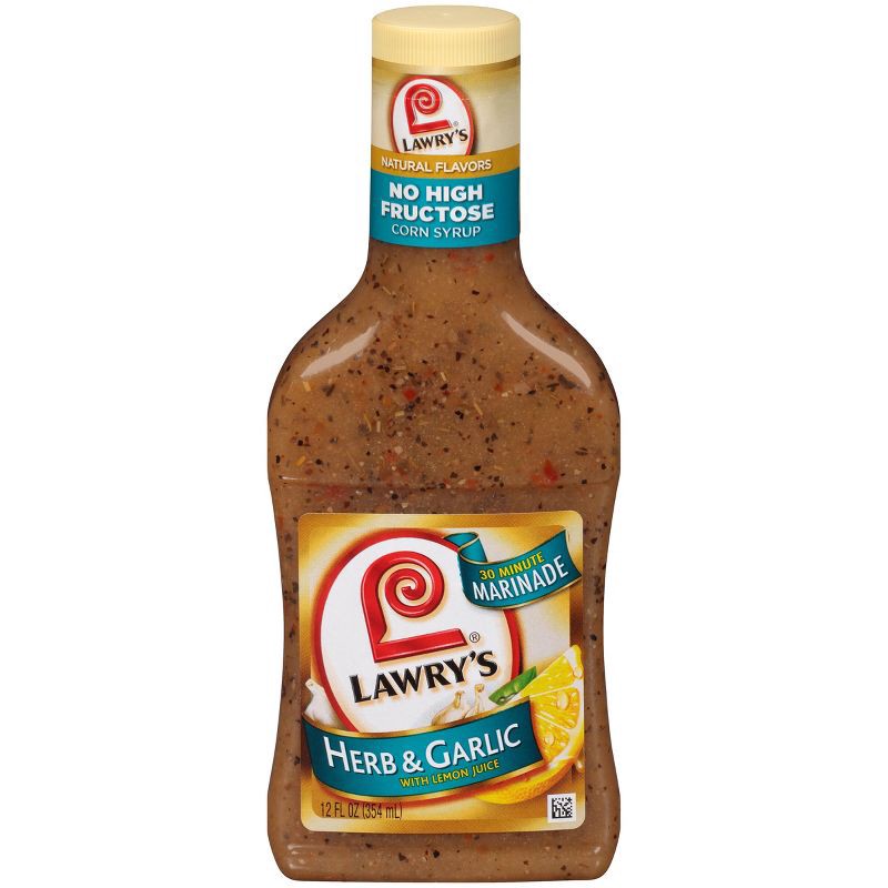 slide 1 of 9, Lawry's Herb & Garlic With Lemon Marinade - 12 fl oz, 12 fl oz