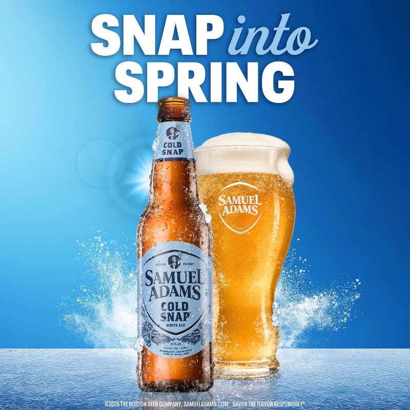 slide 2 of 9, Samuel Adams Cold Snap White Ale Seasonal Beer - 12pk/12 fl oz Bottles, 12 ct; 12 fl oz