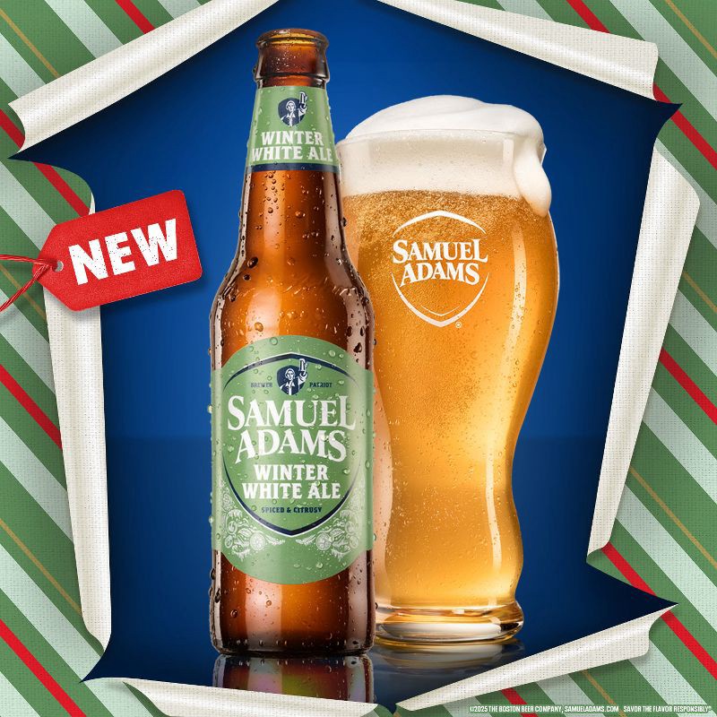 slide 3 of 7, Samuel Adams White Winter Ale Seasonal Beer - 6pk/12 fl oz Bottles, 6 ct; 12 fl oz