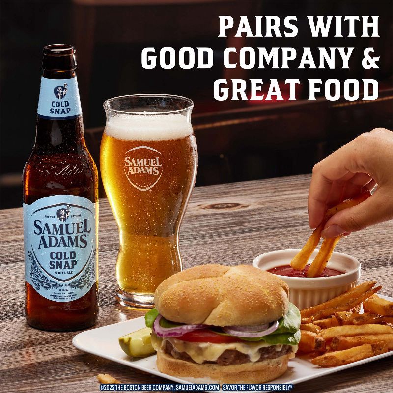 slide 6 of 7, Samuel Adams Cold Snap White Ale Seasonal Beer - 6pk/12 fl oz Bottles, 6 ct; 12 fl oz