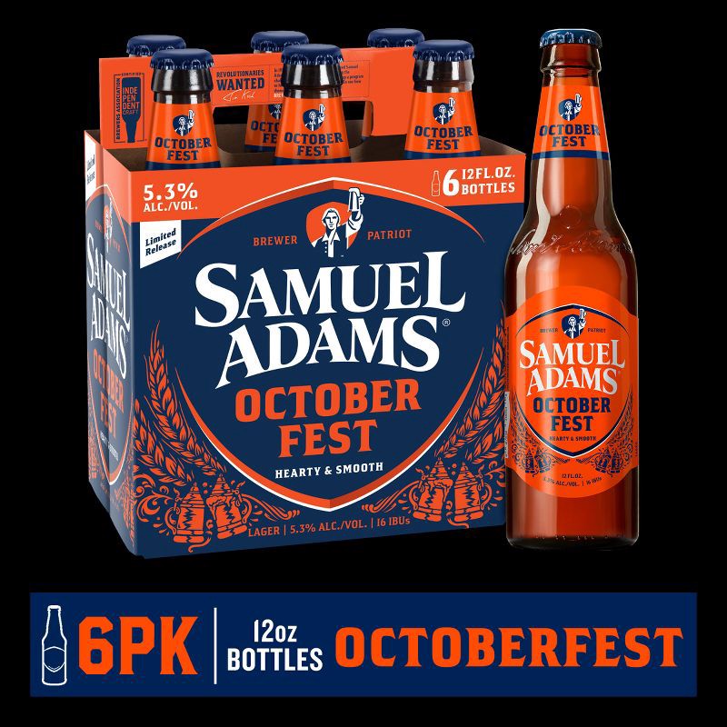 slide 7 of 9, Samuel Adams Octoberfest Seasonal Beer - 6pk/12 fl oz Bottles, 6 ct; 12 fl oz