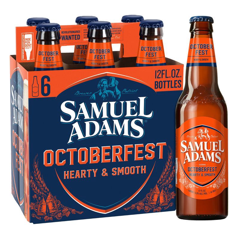 slide 1 of 9, Samuel Adams Octoberfest Seasonal Beer - 6pk/12 fl oz Bottles, 6 ct; 12 fl oz