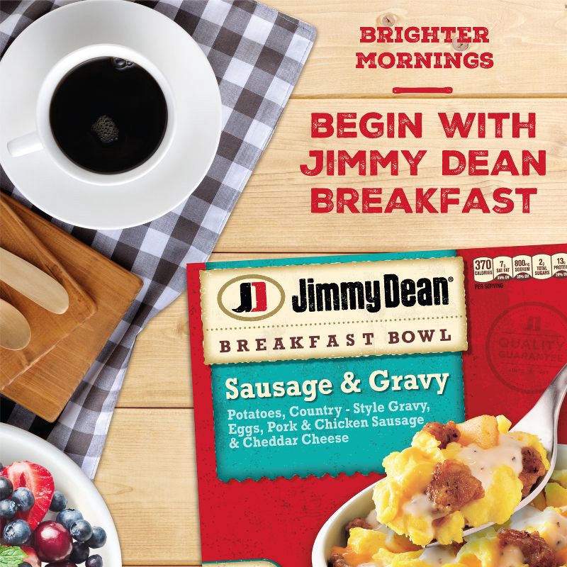 slide 2 of 9, Jimmy Dean Frozen Sausage & Gravy Breakfast Bowl - 7oz, 7 oz