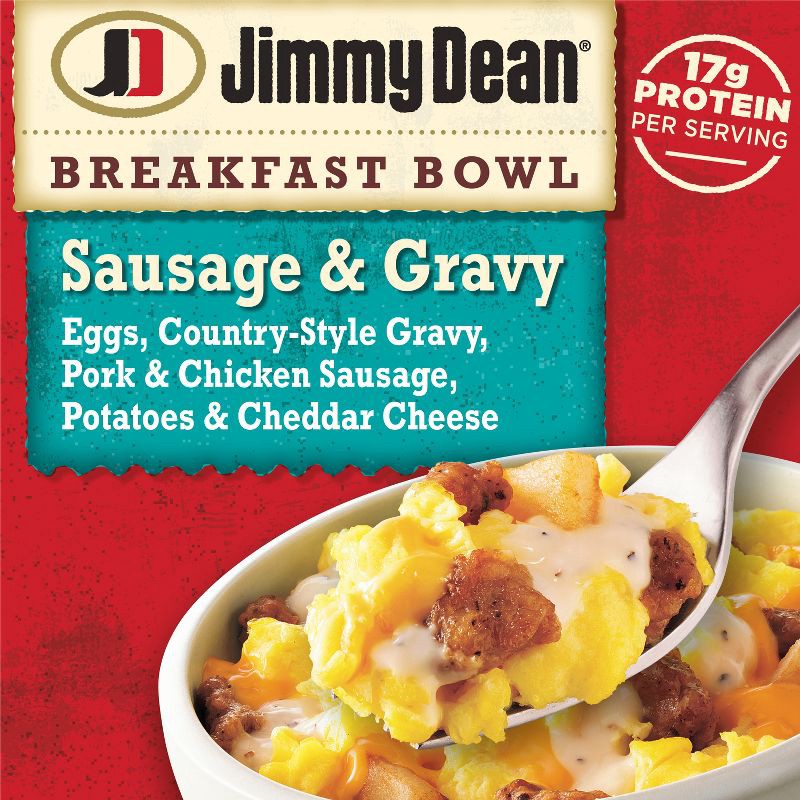 slide 1 of 9, Jimmy Dean Frozen Sausage & Gravy Breakfast Bowl - 7oz, 7 oz