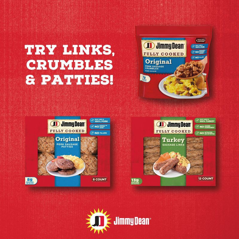slide 6 of 6, Jimmy Dean Fully Cooked Turkey Sausage Patties - 9.6oz/8ct, 8 ct; 9.6 oz