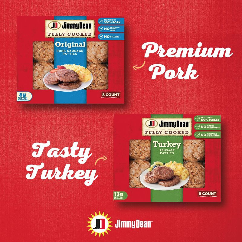 slide 5 of 6, Jimmy Dean Fully Cooked Turkey Sausage Links - 9.6oz/12ct, 12 ct; 9.6 oz