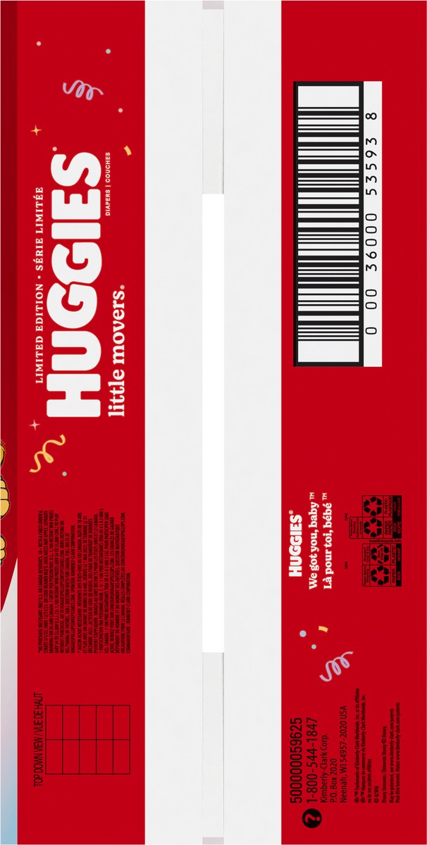 slide 9 of 12, Huggies Little Movers Baby Diapers, Size 4, 120 Ct, 120 ct