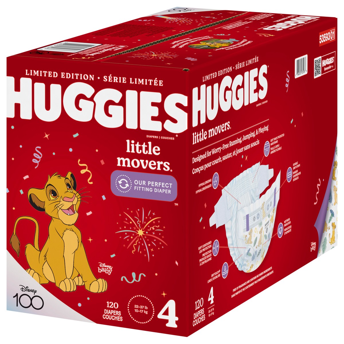 slide 7 of 12, Huggies Little Movers Baby Diapers, Size 4, 120 Ct, 120 ct
