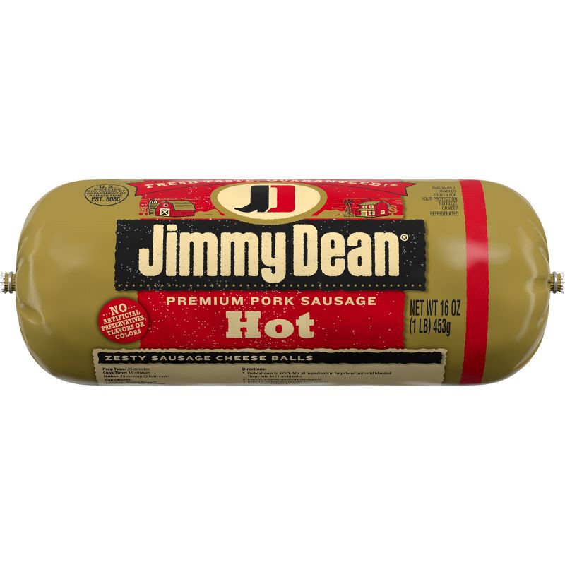 slide 1 of 6, Jimmy Dean Hot Pork Sausage Roll - 16oz, 16 oz