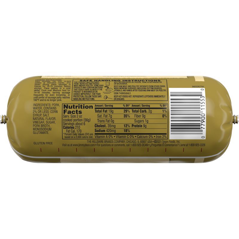 slide 2 of 6, Jimmy Dean Regular Pork Sausage Roll - 16oz, 16 oz