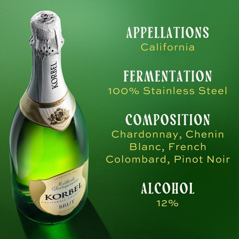 slide 6 of 11, Korbel Brut Champagne - 750ml Bottle, 750 ml
