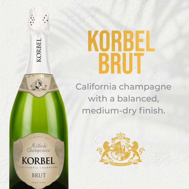 slide 8 of 10, Korbel Brut Champagne - 750ml Bottle, 750 ml