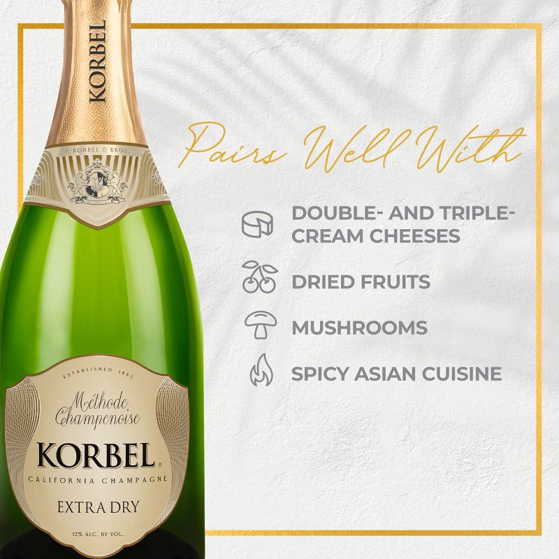 slide 4 of 10, Korbel Extra Dry Sparkling Wine - 750ml Bottle, 750 ml