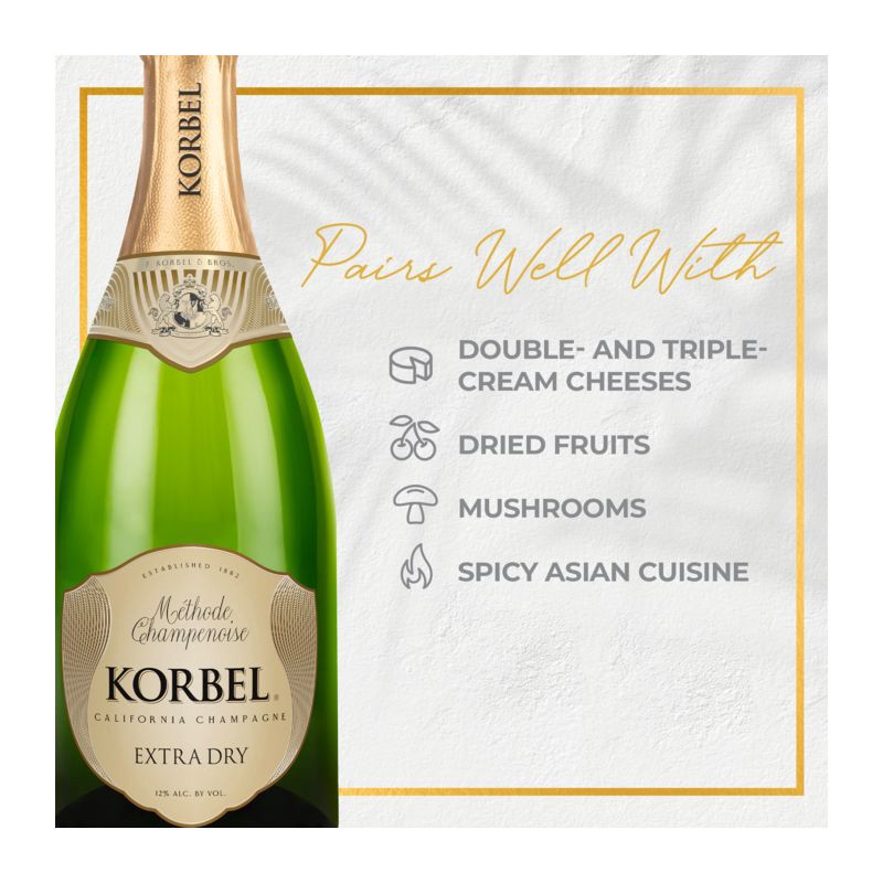 slide 4 of 11, Korbel Extra Dry Sparkling Wine - 750ml Bottle, 750 ml