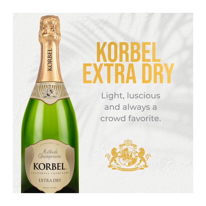 slide 8 of 11, Korbel Extra Dry Sparkling Wine - 750ml Bottle, 750 ml