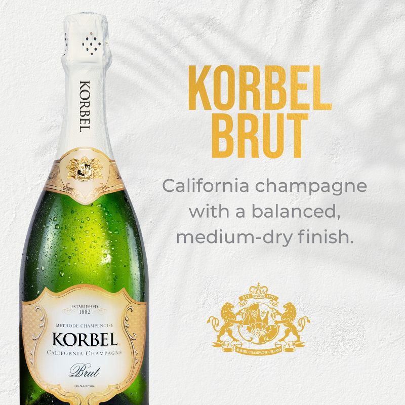 slide 9 of 9, Korbel Brut California Champagne - 4pk/187ml Bottles, 4 ct; 187 ml