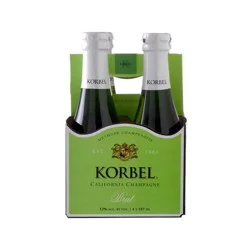 Korbel Brut California Champagne - 4pk/187ml Bottles