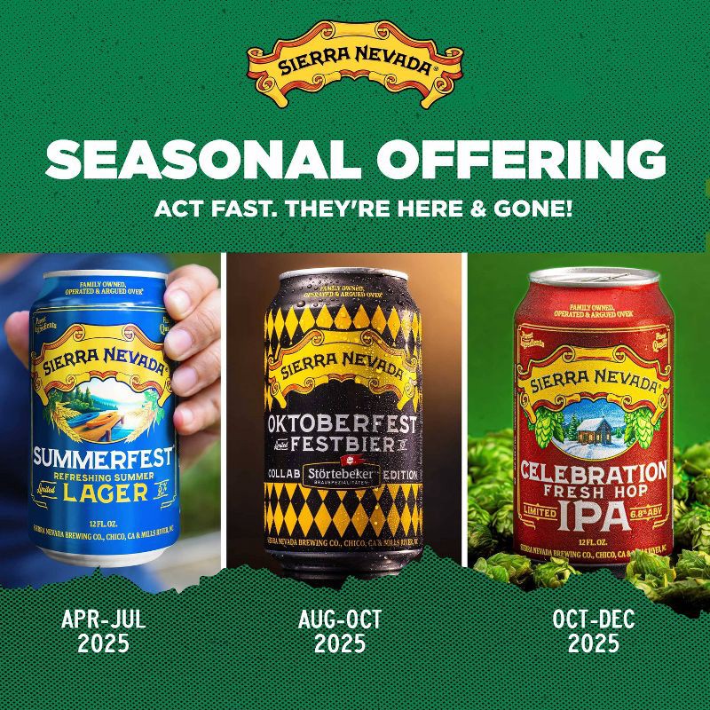 slide 6 of 9, Sierra Nevada Seasonal Beer - 12pk/12 fl oz Cans, 12 ct; 12 fl oz