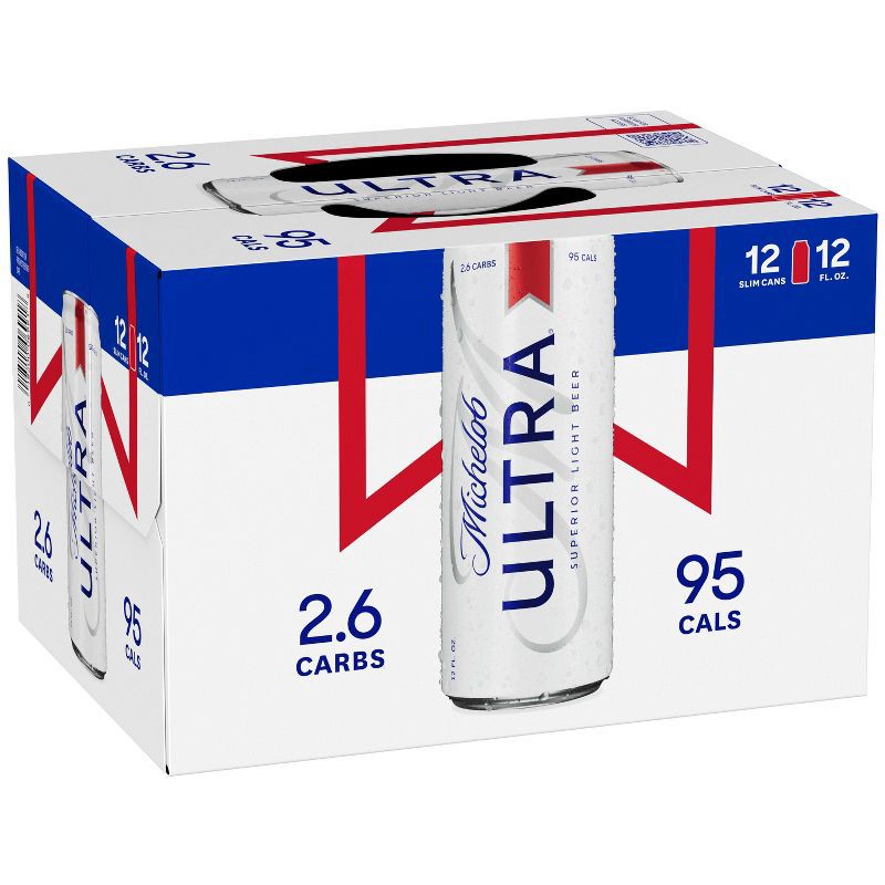 slide 2 of 11, Michelob Ultra Superior Light Beer - 12pk/12 fl oz Cans, 12 ct; 12 fl oz