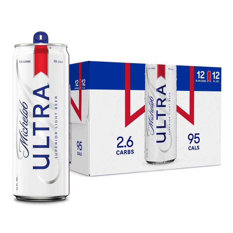 slide 1 of 12, Michelob ULTRA Superior Light American Lager Beer - 12pk/12 fl oz Cans, 12 ct; 12 fl oz